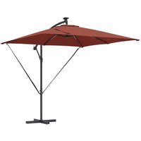 Cantilever Banana Parasol Terracotta 249 x 249 x 250 cm CFW714670