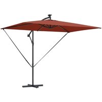 Cantilever Banana Parasol Terracotta 294 x 200 x 254 cm CFW202036