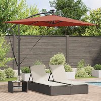 Cantilever Banana Parasol Terracotta 294 x 200 x 254 cm Vidaxl