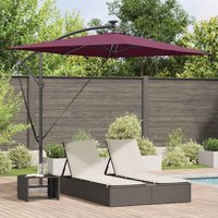 Cantilever Banana Parasol Bordeaux red 294 x 200 x 254 cm Vidaxl