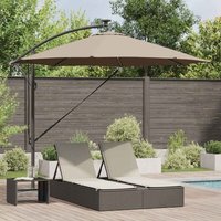 Cantilever Banana Parasol Taupe 294 x 294 x 248 cm Vidaxl
