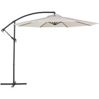 Beliani - Modern Outdoor Garden Cantilever Parasol Light Beige Polyester Canopy