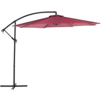 Beliani - Modern Outdoor Garden Cantilever Parasol Burgundy Polyester Canopy