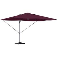 Cantilever Roma Parasol Red and Black 352 x 251 x 265 cm CFW722638