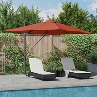 Cantilever Roma Parasol Manual Red, Black 352 x 251 x 265 cm Vidaxl
