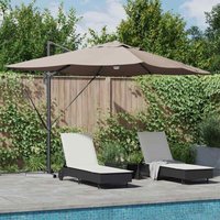 Cantilever Roma Parasol Taupe, Black 352 x 251 x 265 cm Vidaxl