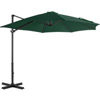 Cantilever Garden Parasol with Aluminium Pole Green 300 cm Vidaxl