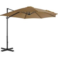 Cantilever Garden Parasol with Aluminium Pole Taupe 300 cm vidaXL