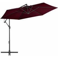 Cantilever Garden Parasol with Aluminium Pole Bordeaux Red 300 cm Vidaxl