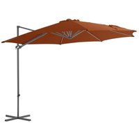 Cantilever Garden Parasol with Steel Pole Terracotta 300 cm vidaXL