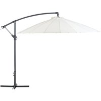 Beliani - Modern Outdoor Garden Cantilever Parasol Light Beige Polyester Canopy Calabria ii