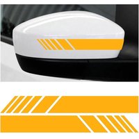 CCYKXA 2 PCS Reflective Car Rearview Mirror Sticker, Custom Side Reflective Strip (Yellow)
