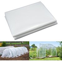 CCYKXA 3m x 6m Greenhouse Cover, Transparent Plastic Tarp, Tunnel Greenhouse Cover, Extra-Thick Clear Polyethylene Film for Garden Growing Polytunnel