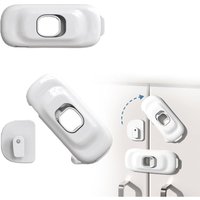 CCYKXA 6-Pack White Refrigerator Cabinet Locks, Childproof Cabinet Locks, Child Safety Locks, with Strong Adhesive Pad for Kitchen Oven Drawer