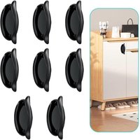 CCYKXA 8 Pcs Self-Adhesive Door Handles, Self-Adhesive Handles, Plastic, Self-Adhesive Drawer Knobs No Drilling, for Window, Glass Door, Cabinet,