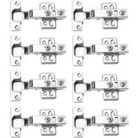 Ccykxa - 8Pcs Kitchen Cabinet Hinges Bedroom Dining Room Soft Close Folded Door Hinges with Screws