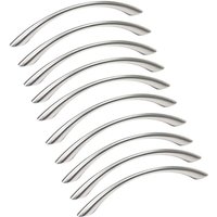 Set of 10 Furniture Handles Stainless Steel Kitchen Cabinet Handles - Door Handle Brushed Nickel Kitchen Handle in Stainless Steel Center Distance