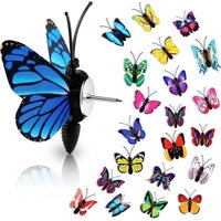 CCYKXA Set of 40 decorative butterfly-shaped pushpins for cork bulletin boards, pretty colorful pushpins for wall decoration, wall map, office or