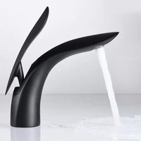 Ccykxa - Single Handle Bathroom Faucet Single Hole Sink Faucet Black