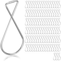 Ceiling hooks, Pack of 100 portable metal ceiling hooks for ceiling tiles, metal ceiling hooks, suspension hooks for suspended ceilings, T-bar clips