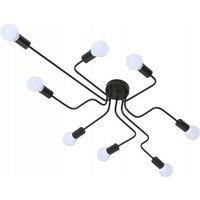 Toolight - Ceiling Lamp Chandelier APP015-8Cw agaro 8 Black 8-light points E27 69x120x10Cm