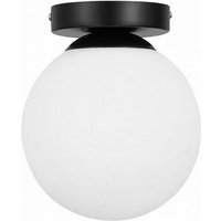 Toolight - Ceiling Lamp Chandelier APP1155-1C Black Metal Glass Balls E14 1-light points
