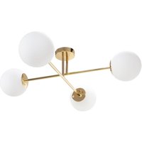 Toolight - Ceiling Lamp Chandelier APP1248-4Cp Gold Metal Glass E27 4-light points