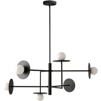 Ceiling Lamp Chandelier Toolight App1668-6cp Black