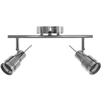 Toolight - Ceiling Lamp Chandelier APP746-2C Spotlight 2 Chrome 2-light points GU10 18x36Cm