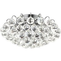 Toolight - Ceiling Lamp Chandelier APP783-3C Cristal Round 3-light points E14
