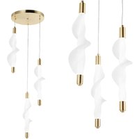 Toolight - ceiling lamp chandelier led G009-3CPR white gold