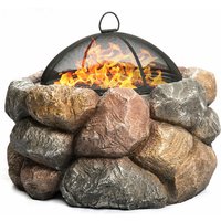 Centurion Supports - Fireology seychelles Grand Garden and Patio Heater Fire Pit Brazier and Barbecue with Eco-Stone Finish