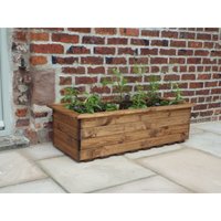 Charles Taylor Trading - Charles Taylor Wooden Extra Large Trough Planter Flower Shrub Tree Pot