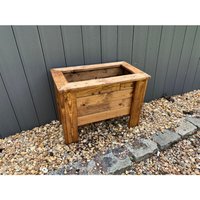 Charles Taylor Trading - Prestbury Raised Rectangular Regular Trough - Timber - L33 x W57 x H42 cm