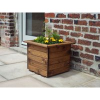 Charles Taylor Trading - Charles Taylor Wooden Large Square Trough Planter Flower Shrub Tree Pot