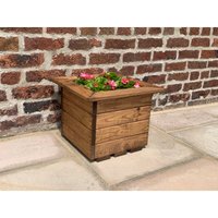 Charles Taylor Wooden Regular Square Trough Planter Flower Shrub Tree Pot