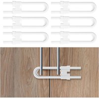 Cyslmuk - Child Cupboard Safety, 10 pcs Baby Cupboard Lock - U-Shaped Child Safety Child Door Safety Suitable for Most Cabinets, Cupboards, Drawers