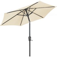 2m Crank and Tilt Parasol - Cream