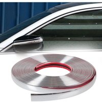 Chrome Car Trim Strip 8mm5m Adhesive Chrome for Car Body Window Exterior Decoration, Decorative Adhesive Sticker Bumper Door Car Trim Strip Protection