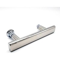 Linghhang - Chrome Shower Door Handle, 145mm Hole Centre, 215mm Length, Suitable for Shower Partition Bathroom Kitchen