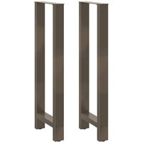 Bar Table Legs Natural Steel 2 pcs 40x(110-111) cm Steel vidaXL