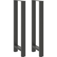 Bar Table Legs Anthracite 2 pcs 50x(110-111) cm Steel vidaXL