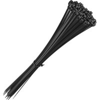 Serbia - Collier de Serrage Grande Taille 500 mm x 7,6 mm, Attache Câble, Serre Câbles Grand Nylon, Colliers Serre-Cable 500mm, Noir, Lot de 100