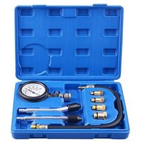 Compression Tester, Compression Gauge Kit Compressor Set for All Engines Two Test Modes: Bar and psi
