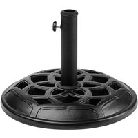 Beliani - Modern Outdoor Garden Round Parasol Base Black Concrete 3 Pole Adapters Ceto