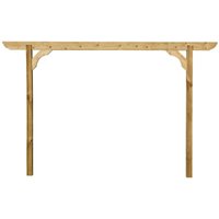 Arbor Garden Solutions - Corbel Screen Pergola, Plant Climbing Arbour, 1.8m (2 Uprights), (3 row kit), Rustic Brown