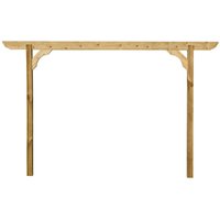 Arbor Garden Solutions - Corbel Screen Pergola, Plant Climbing Arbour, 3.6m (2 Uprights), (4 row kit), Rustic Brown