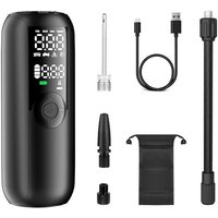 Cordless Car Tire Inflator, 150 PSI Bicycle Pump, Portable Air Compressor for Car, Bicycle, Automatic Shut-Off with Presta and Schrader Valve