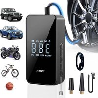 Cordless Tire Inflator Air Compressor 150 psi, 6000 mAh Tire Pump with 12 v dc, Rechargeable Electric Bicycle Pump with Digital led Display and