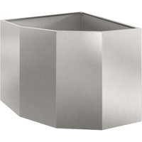 Corner Planter Silver 60 x 60 x 50 cm Stainless steel vidaXL